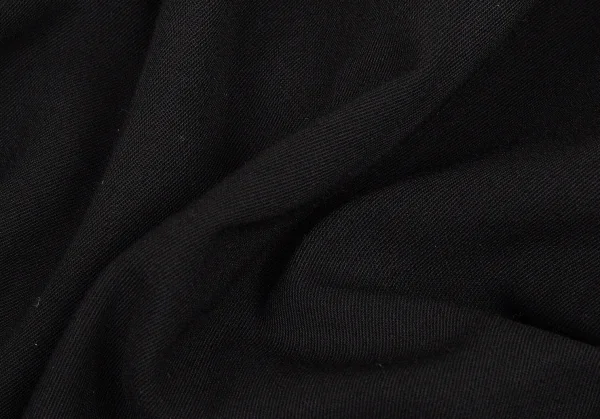 リミフゥLIMI feu ウールコットンギャバサイドギャザー切替ミニスカート 黒S K-80605_011