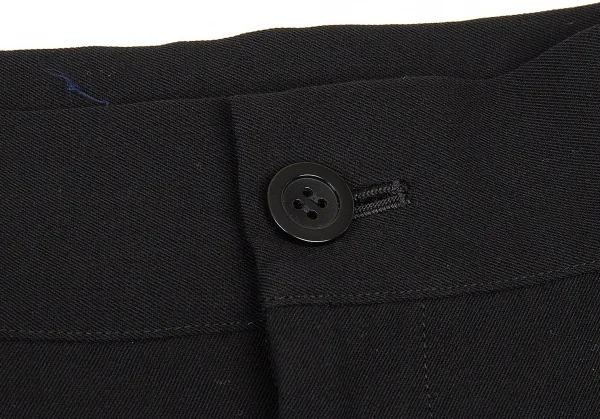 リミフゥLIMI feu ウールコットンギャバサイドギャザー切替ミニスカート 黒S K-80605_004