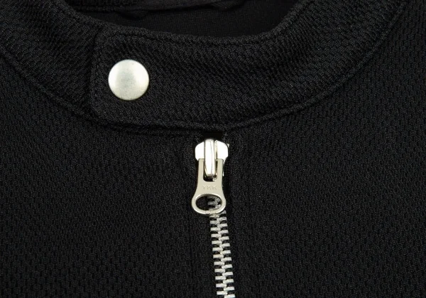 コムデギャルソン オムCOMME des GARCONS HOMME 製品染めエステルダブルメッシュシングルライダースジャケット 黒XS K-80610_003