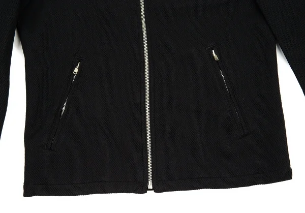 コムデギャルソン オムCOMME des GARCONS HOMME 製品染めエステルダブルメッシュシングルライダースジャケット 黒XS K-80610_006