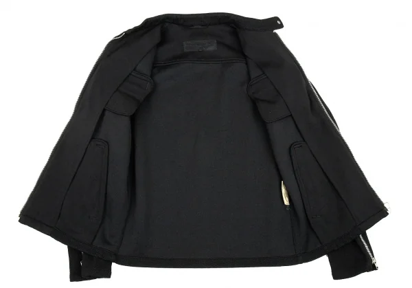 コムデギャルソン オムCOMME des GARCONS HOMME 製品染めエステルダブルメッシュシングルライダースジャケット 黒XS K-80610_008