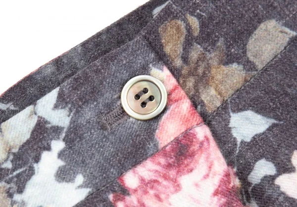 トリココムデギャルソンtricot COMME des GARCONS ローズプリントハーフラップパンツ グレーマルチS K-80673_006