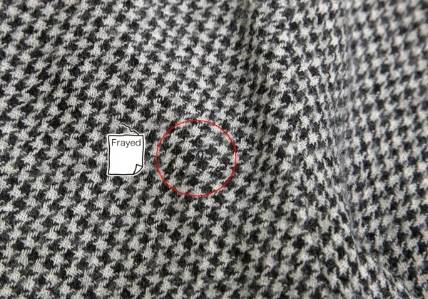ヨウジヤマモト ノアールYohji Yamamoto NOIR ウール千鳥柄サイドシンチテーパードパンツ 白黒1 K-80685_010