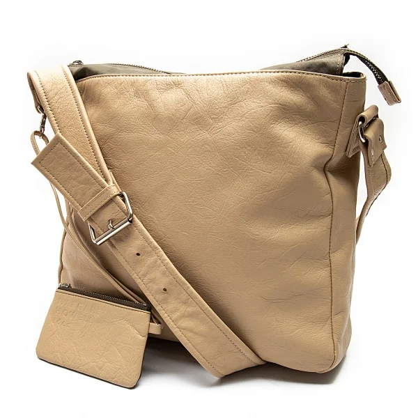 マーガレットハウエル アイデア MARGARET HOWELL idea レザーショルダーバッグ モカベージュ K-80687_001