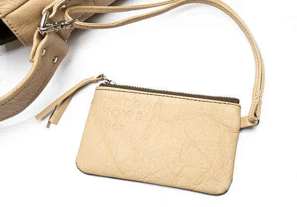 マーガレットハウエル アイデア MARGARET HOWELL idea レザーショルダーバッグ モカベージュ K-80687_010