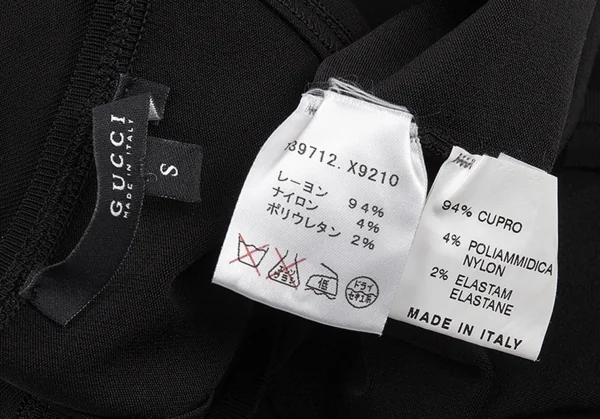 グッチGUCCI Vネックレーヨンストレッチカットソー 黒S K-80715_015