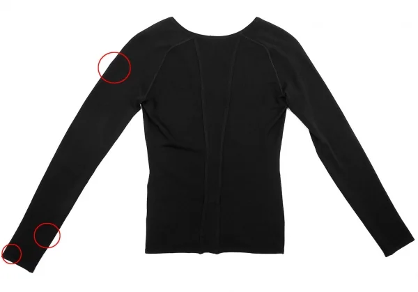 グッチGUCCI Vネックレーヨンストレッチカットソー 黒S K-80715_009