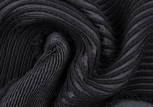 イッセイミヤケISSEY MIYAKE 波プリーツフリンジレイヤードハイネックニット 黒2 K-80784_014