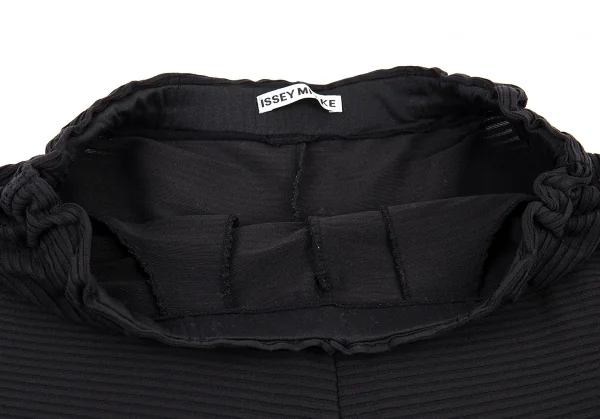 ISSEY MIYAKE パンツ（その他） 黒 2011525E0024 イッセイミヤケISSEY MIYAKE ボーダーリブ切替ワイドパンツ 黒1