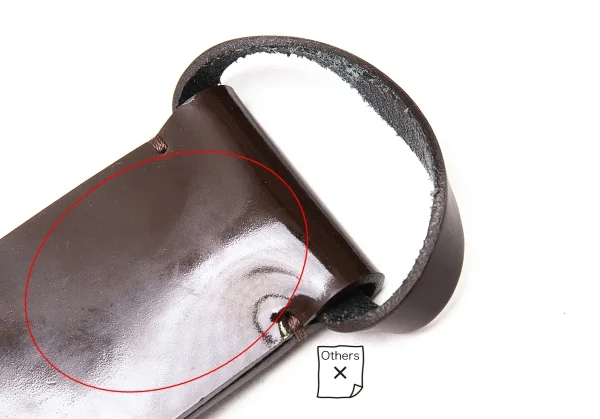 マルニMARNI エナメルレザー切替ベルト 茶 K-80830_003