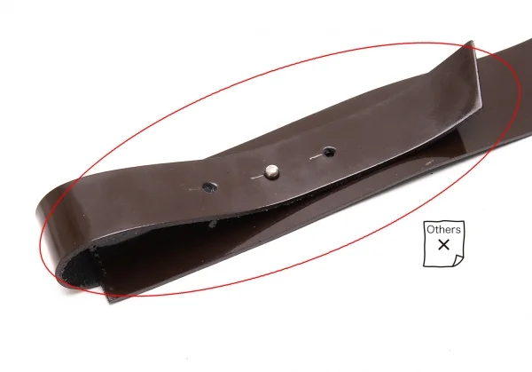 マルニMARNI エナメルレザー切替ベルト 茶 K-80830_005