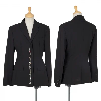 ジャンポールゴルチエ ファムJean Paul GAULTIER FEMME ウールマルチチャームボタンジャケット 黒