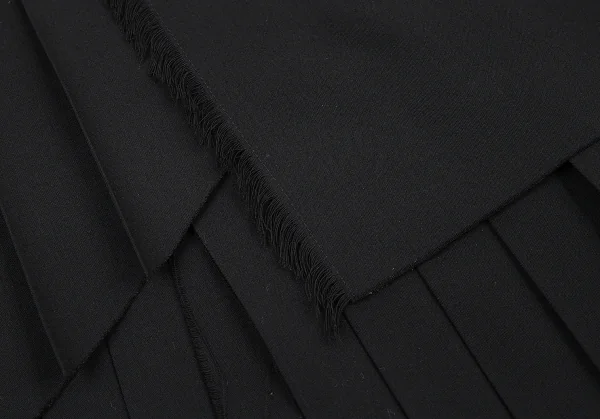 ジャンポールゴルチエ ファムJean Paul GAULTIER FEMME ウールプリーツラップスカート 黒40 K-80883_006