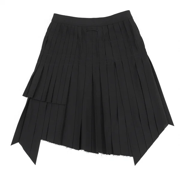 ジャンポールゴルチエ ファムJean Paul GAULTIER FEMME ウールプリーツラップスカート 黒40 K-80883_008