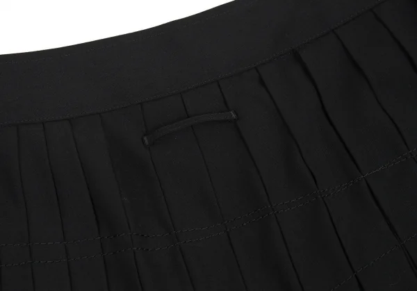 ジャンポールゴルチエ ファムJean Paul GAULTIER FEMME ウールプリーツラップスカート 黒40 K-80883_009