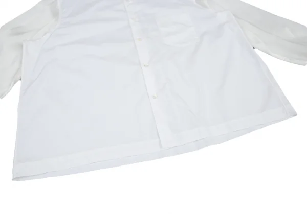 コムデギャルソン シャツCOMME des GARCONS SHIRT ブルゾン袖切替デザインシャツ 白L K-80942_009