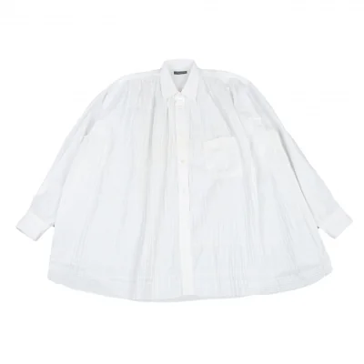 コムデギャルソン オムプリュスCOMME des GARCONS HOMME PLUS フロントプリーツ切替デザインシャツ