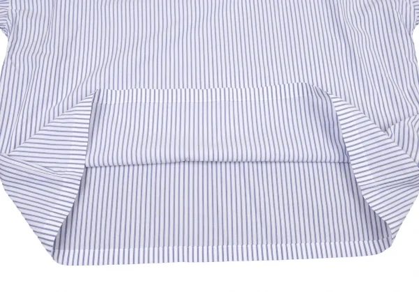 ワイズY's ストライプネック裁ち切りブラウス 白水色2 K-81002_010