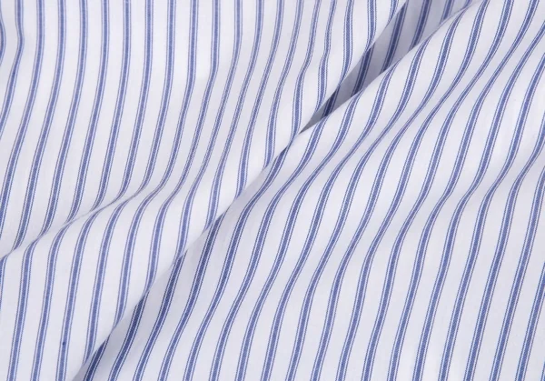 ワイズY's ストライプネック裁ち切りブラウス 白水色2 K-81002_014