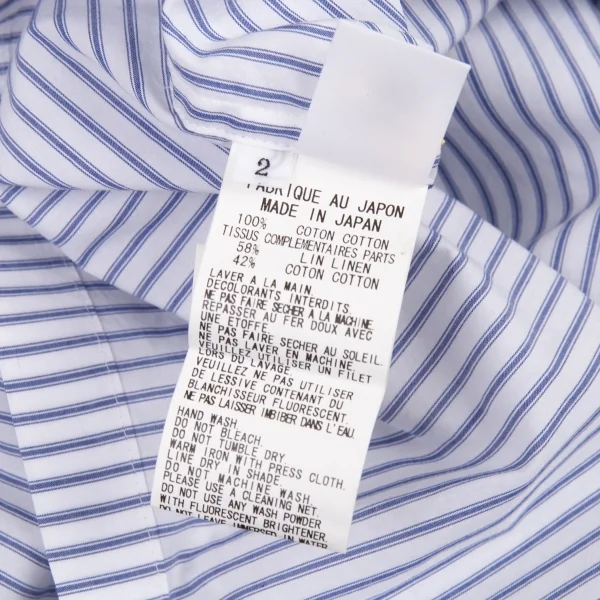 ワイズY's ストライプネック裁ち切りブラウス 白水色2 K-81002_015