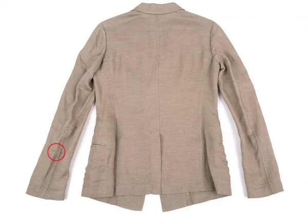 ワイズY's テンセルリネンテーラードジャケット モカ1 K-81012_014