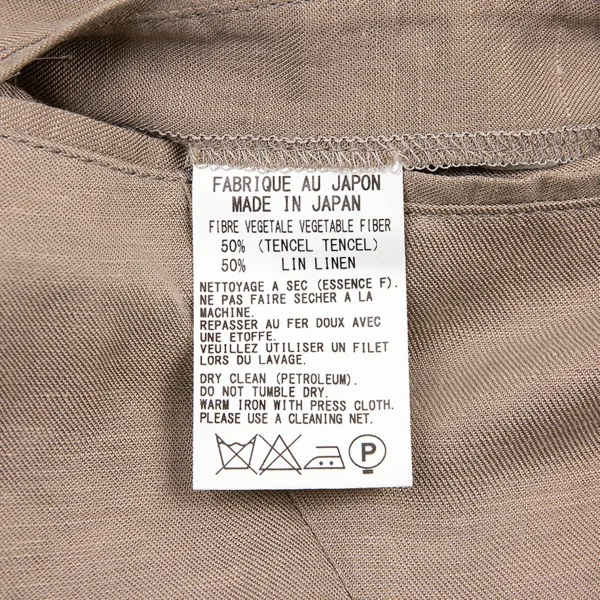 ワイズY's テンセルリネンテーラードジャケット モカ1 K-81012_018