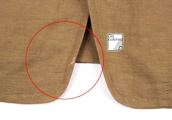 ワイズY's テンセルリネン裁ち切りカラーテーラードジャケット モカ2 K-81013_012