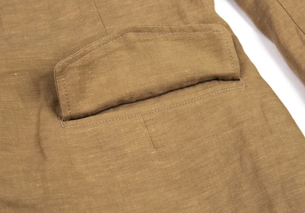 ワイズY's テンセルリネン裁ち切りカラーテーラードジャケット モカ2 K-81013_013