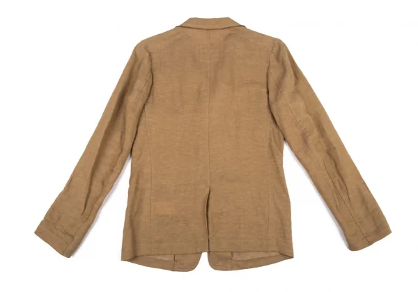 ワイズY's テンセルリネン裁ち切りカラーテーラードジャケット モカ2 K-81013_015