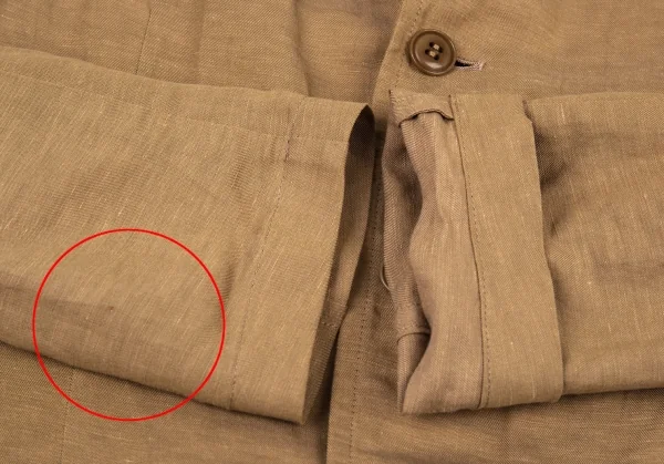 ワイズY's テンセルリネン裁ち切りカラーテーラードジャケット モカ2 K-81013_009