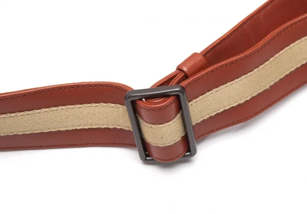 ボッテガヴェネタBOTTEGA VENETA イントレチャートショルダーバッグ コンパクトミラー付 茶 キャメル K-81087_009