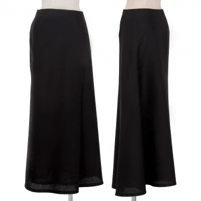 ヨウジヤマモト ファムYohji Yamamoto FEMME モヘアコットンAラインスカート 黒