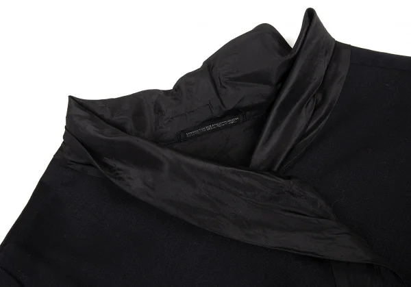 ヨウジヤマモト ファムYohji Yamamoto FEMME モヘアコットンベルクロ留め変形セットアップ 黒2/1 K-81316_005