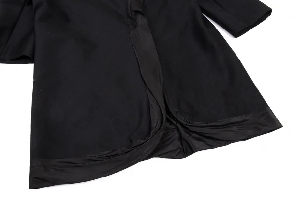 ヨウジヤマモト ファムYohji Yamamoto FEMME モヘアコットンベルクロ留め変形セットアップ 黒2/1 K-81316_008