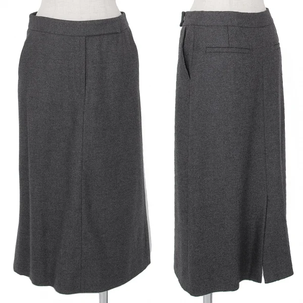 マルタンマルジェラMartin Margiela 4 ウールカシミヤAラインスカート グレー38 K-81338_001