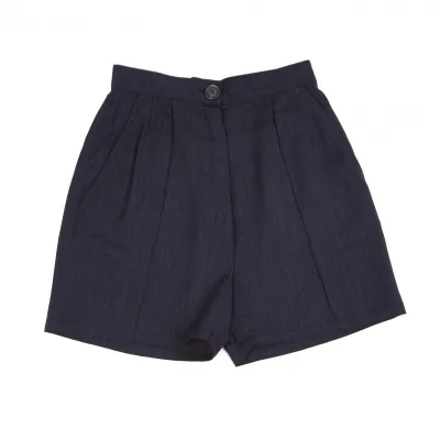 アンドゥムルメステールANN DEMEULEMEESTER ウールレーヨンキュロット 紺