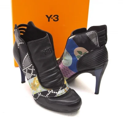 ワイスリーY-3 TORSION HEEL 90 グラフィックプリントスニーカーパンプス