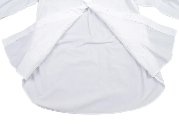 ヨウジヤマモト プールオムYohji Yamamoto POUR HOMMEフロント刺繍ロングシャツ 白M K-81421_010