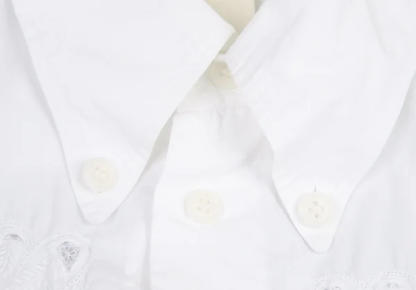 ヨウジヤマモト プールオムYohji Yamamoto POUR HOMMEフロント刺繍ロングシャツ 白M K-81421_003