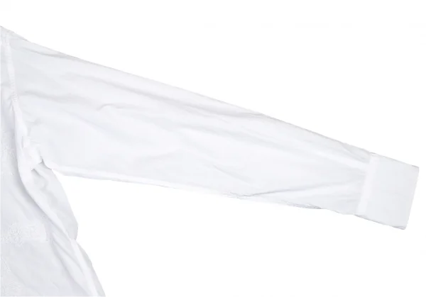 ヨウジヤマモト プールオムYohji Yamamoto POUR HOMMEフロント刺繍ロングシャツ 白M K-81421_007