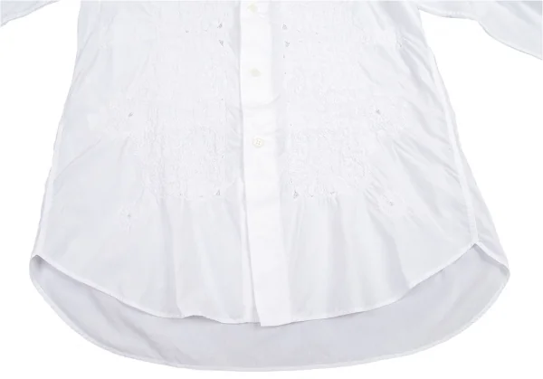 ヨウジヤマモト プールオムYohji Yamamoto POUR HOMMEフロント刺繍ロングシャツ 白M K-81421_009