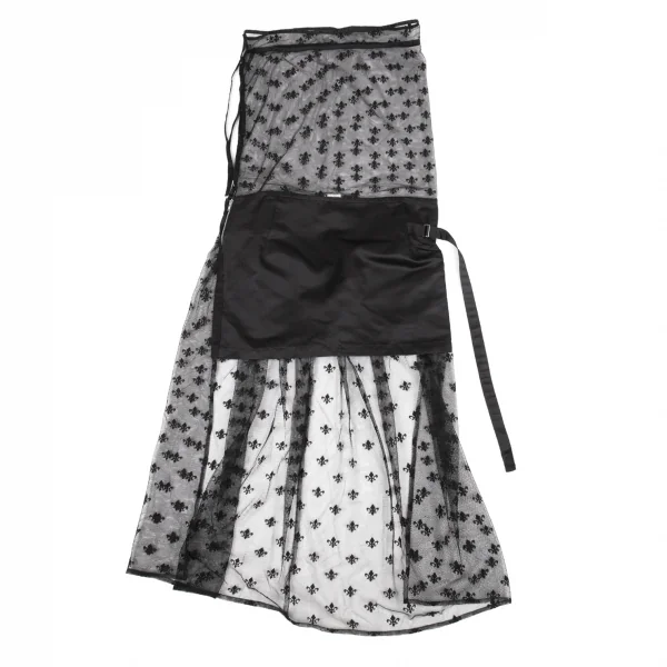 リミフゥLIMI feu チュールトップ切り替えシルクシャイニースカート 黒S K-81432_013