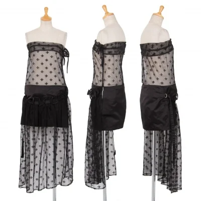 リミフゥLIMI feu チュールトップ切り替えシルクシャイニースカート