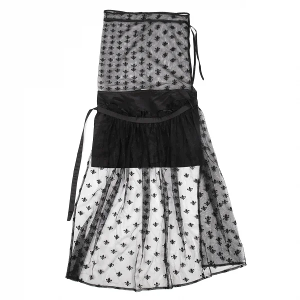 リミフゥLIMI feu チュールトップ切り替えシルクシャイニースカート 黒S K-81432_002