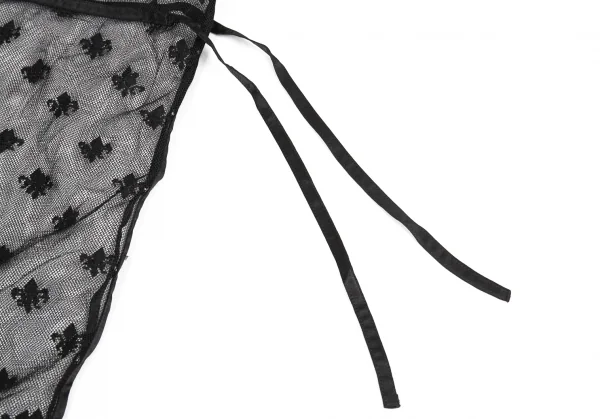 リミフゥLIMI feu チュールトップ切り替えシルクシャイニースカート 黒S K-81432_004