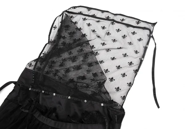 リミフゥLIMI feu チュールトップ切り替えシルクシャイニースカート 黒S K-81432_005