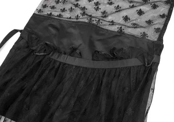 リミフゥLIMI feu チュールトップ切り替えシルクシャイニースカート 黒S K-81432_007