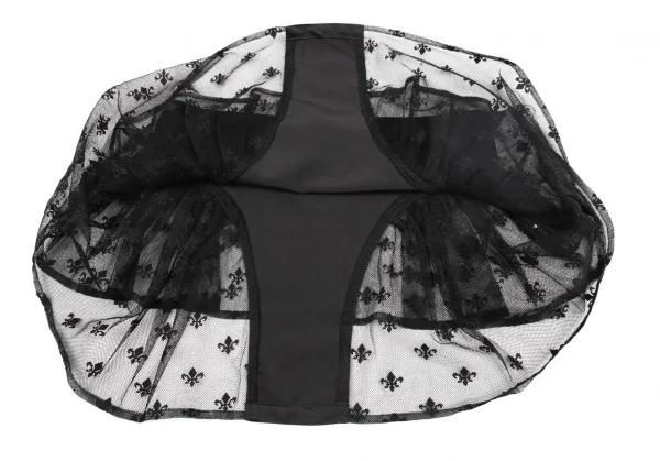 リミフゥLIMI feu チュール切り替えシルクシャイニーカバースカート 黒S K-81433_007