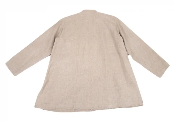 ヨーガンレールJURGEN LEHL マオカラーリネンジャケット ベージュM K-81478_013