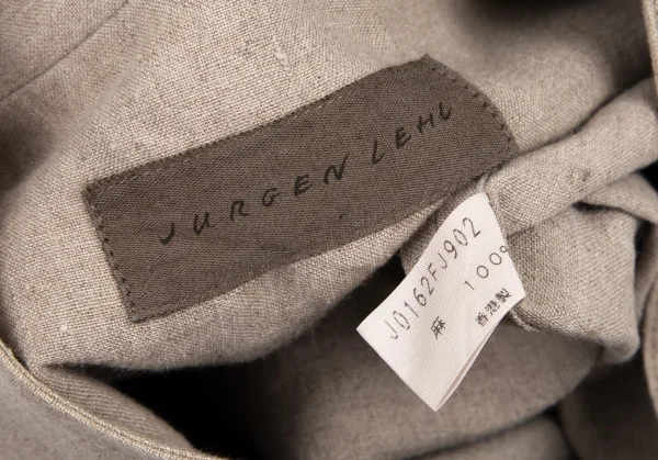 ヨーガンレールJURGEN LEHL マオカラーリネンジャケット ベージュM K-81478_016